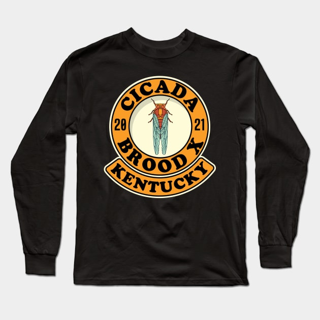 Cicada 2021 Brood X Kentucky KY Long Sleeve T-Shirt by Huhnerdieb Apparel